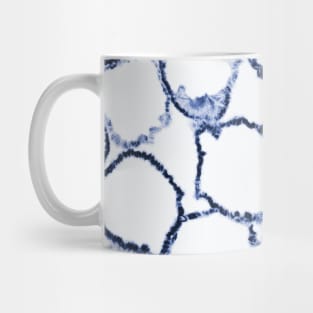 Indigo blue rings tie dyed Mug